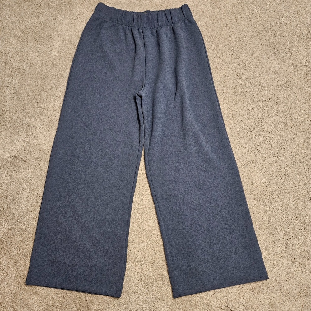 Free Assembly Women's Wide Leg Pull-On Pants Blue Size Small | Comfy Stretch